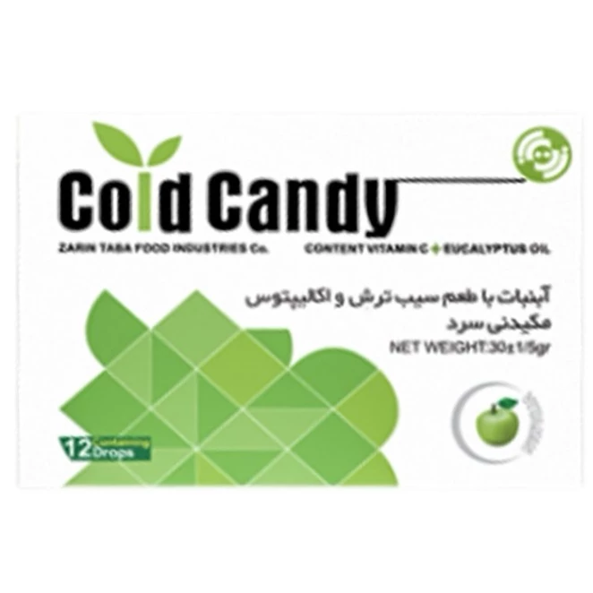 آبنبات سرد اکالیپتوس با طعم سیب ترش زرین تابا 12 عددی