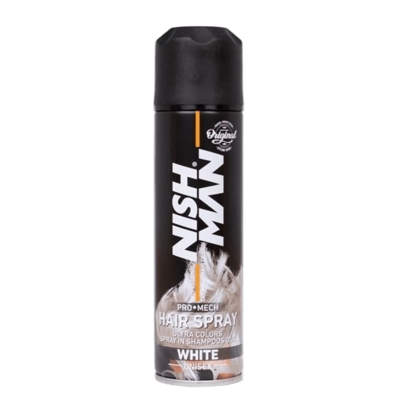 اسپری رنگ مو نیش من (سفید) حجم 150 میلی لیتر - NISHMAN Hair color spray (WHITE) 150 ml