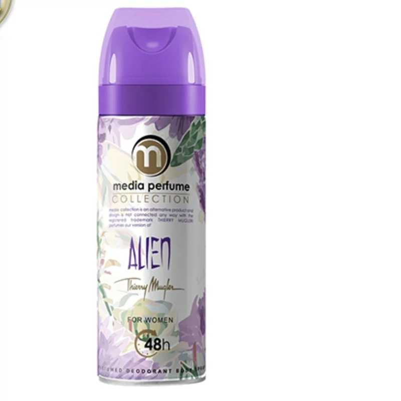 اسپری بدن زنانه مدل الین alien مدیا (media)-حجم 200 میل alien Body Spray media 200ml
