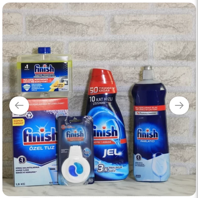 پک کامل ماشین ظرفشویی با ژل فینیش