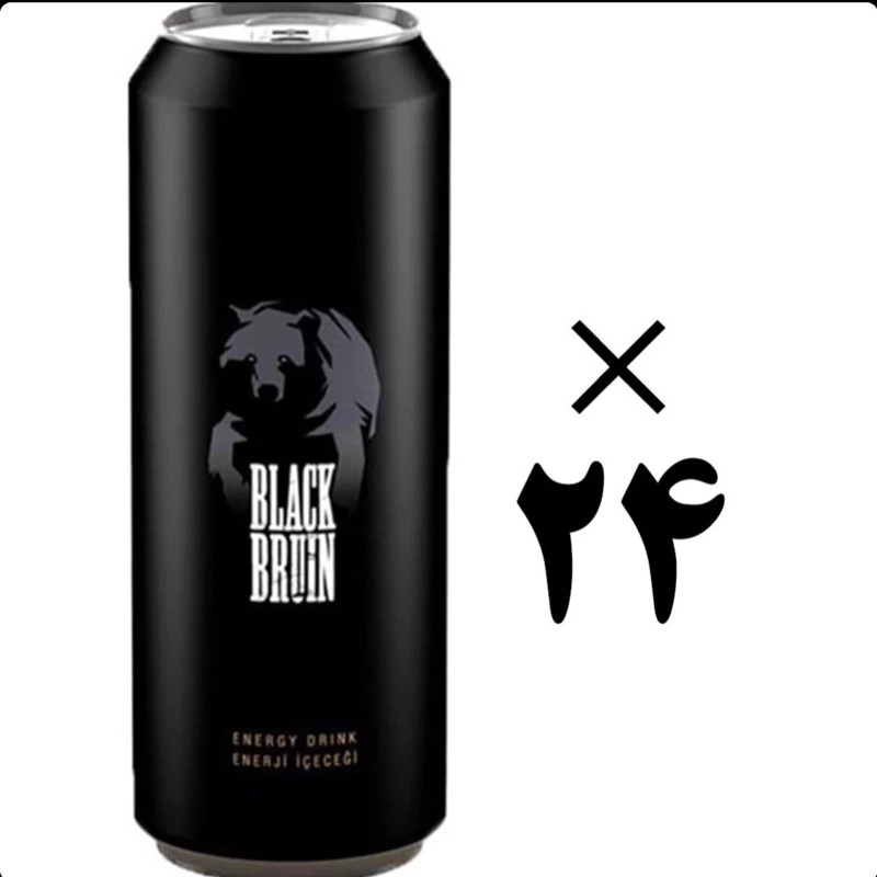 نوشیدنی انرژی زا بلک برن اصلی 500 میلی لیتر پک 24 عددی Black bruin