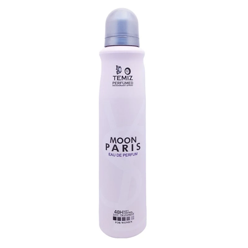 اسپری دئودورانت ضدتعریق تمیز پرفیوم مدل Moon Paris حجم 200 میلی لیتر