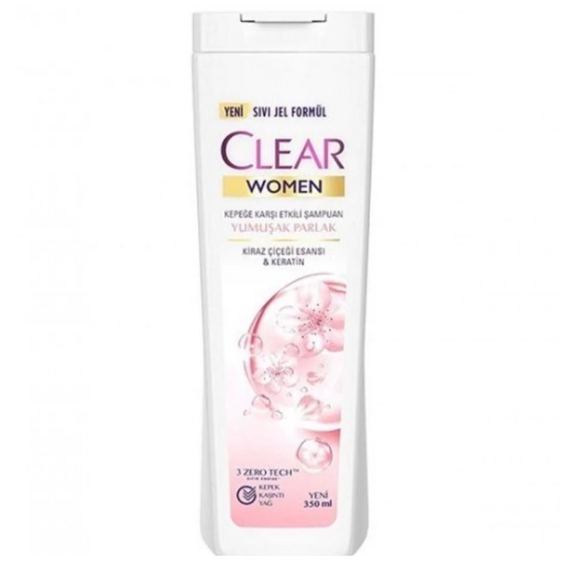 شامپو سر زنانه کلیر Clear Yumusak ve Parlak نرم و درخشان350 میل