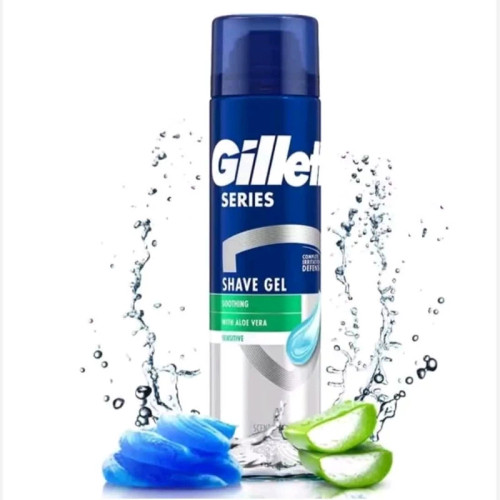 ژل اصلاح ضد حساسیت آلوئه ورا ژیلت Gillette Series Sensitive Skin Shave Gel 200ml