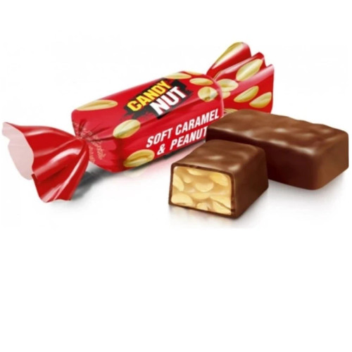 شکلات کاکائویی با مغز بادام زمینی و کارامل تازه تازه اوکراینی روشن ROSHEN کندی نات 500 گرمی
