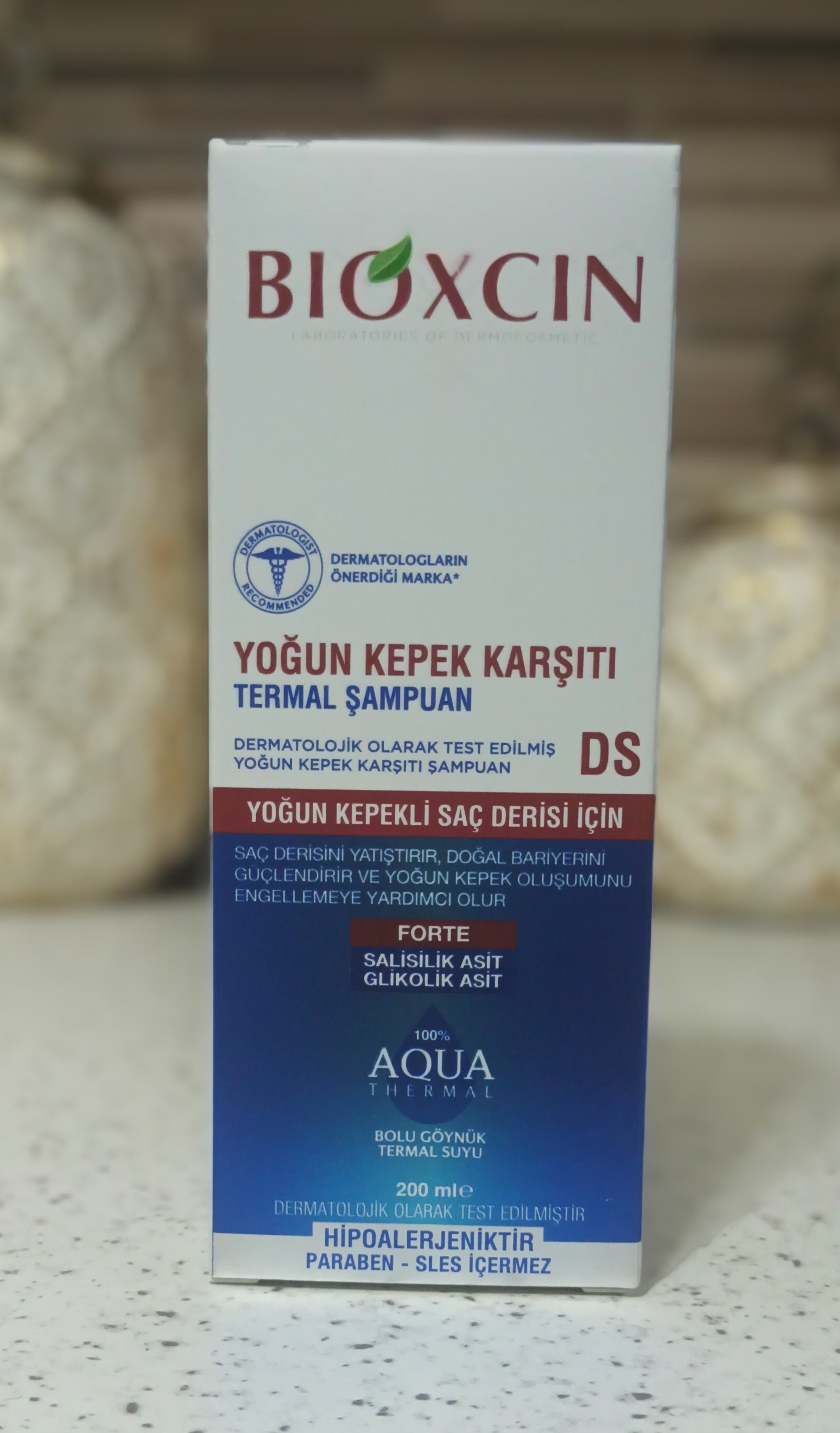شامپو ضد شوره بیوکسین DS مدل AQUA THERMAL حجم 200میل