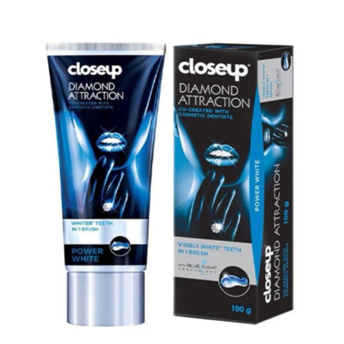 خمیر دندان ژلی سفیدکننده کلوز آپ مدل diamond attention حجم100 گرم Close up whitening gel toothpaste diamond attention m