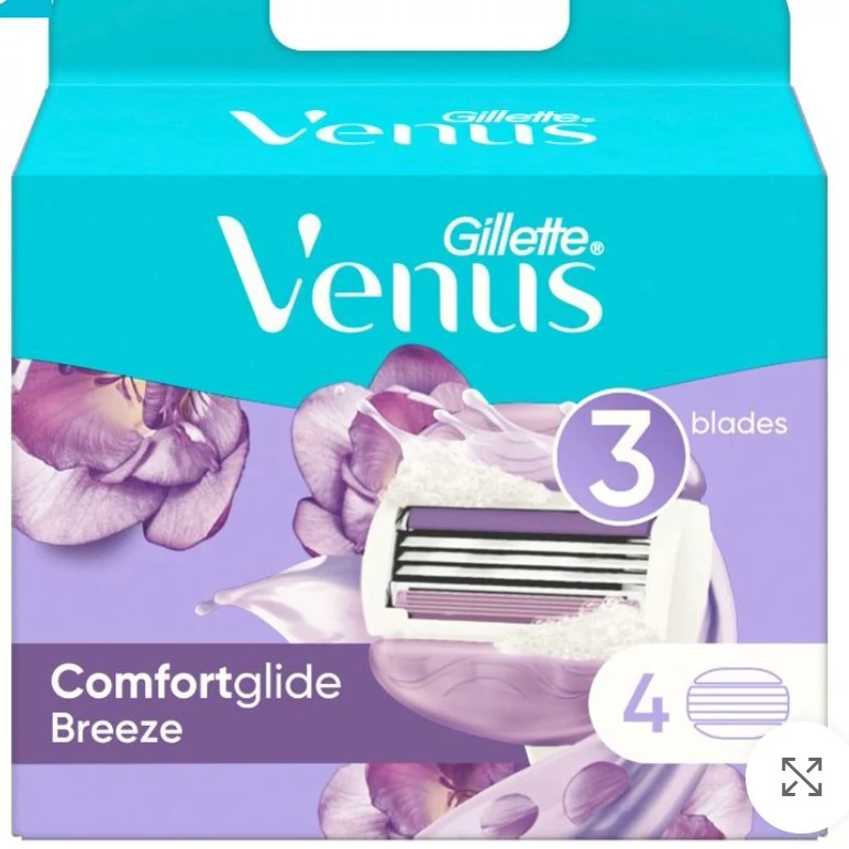 تیغ یدک ژیلت ونوس بریز مدل Comfort Glide Breeze بسته 4 عددی
