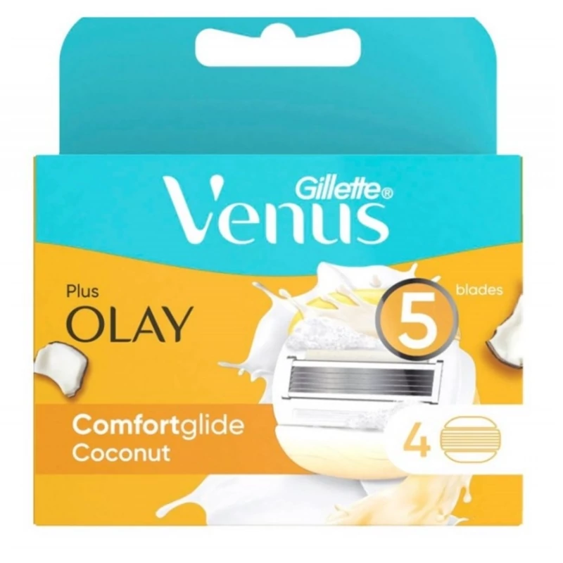 پک دو بسته ای یدک خودتراش ونوس اولای مدل COMFORTGLIDE COCONUT بسته 4 عددی