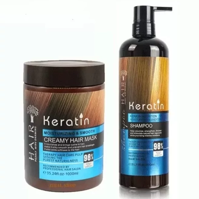 شامپو و ماسک بدون سولفات 98 درصد کراتین-Keratin مدل Hair