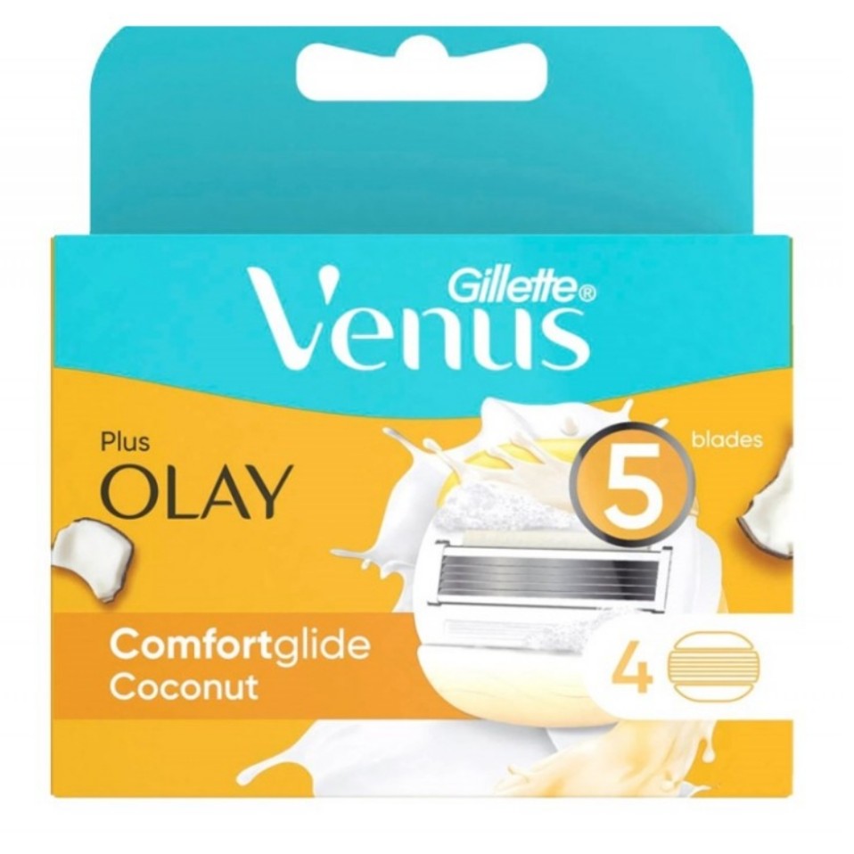 پک دو بسته ای یدک خودتراش ونوس اولای مدل COMFORTGLIDE COCONUT بسته 4 عددی