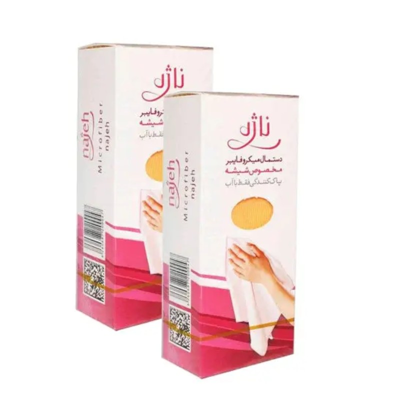 دستمال 2 عددی ناژه اصل مخصوص شیشه