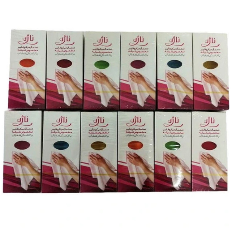 دستمال میکروفایبر ناژه مخصوص شیشه بسته 2 عددی